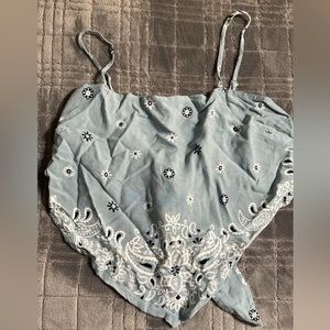 Forever 21 •Blue bandana top•size S